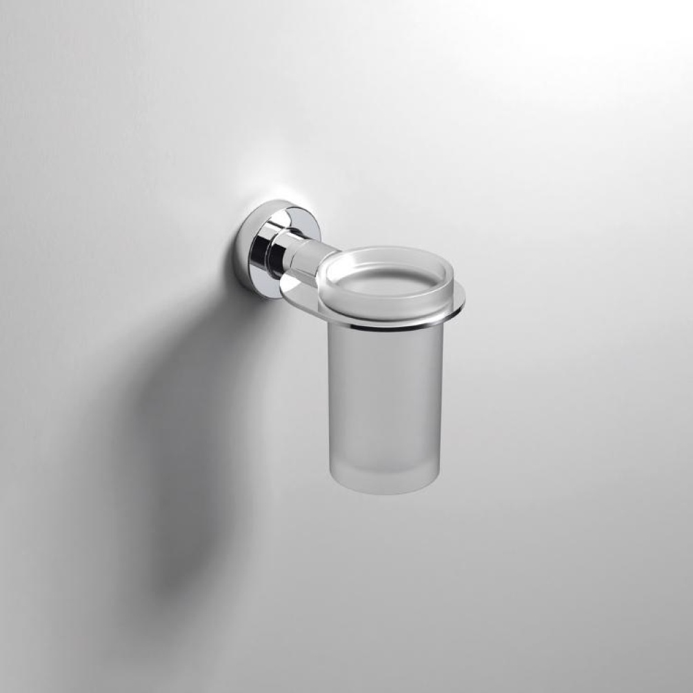 Close up product image of the Origins Living Tecno Project Chrome Tumbler Holder